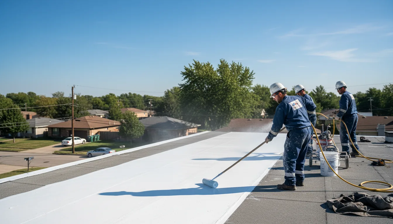 Commercial roof coating in Rosston, AR near me